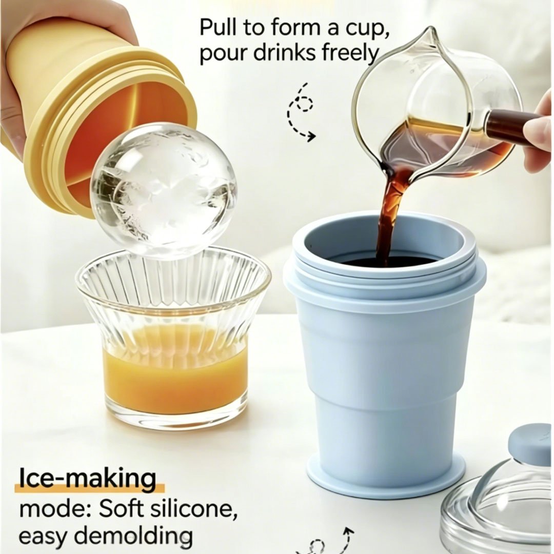 🥤 Portable Collapsible Silicone Cup & Drink Maker