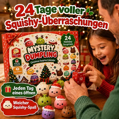 24-Tage-Weihnachts-Adventskalender mit Überraschungs-Squishy-Teigtaschen