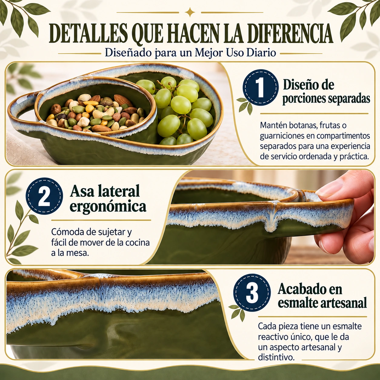 Cuidados y detalles del plato de cerámica