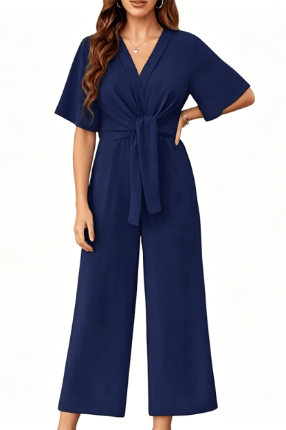 Women's Elegant Wide-Leg V-Neck Jumpsuit（Buy 2 Free Shipping）