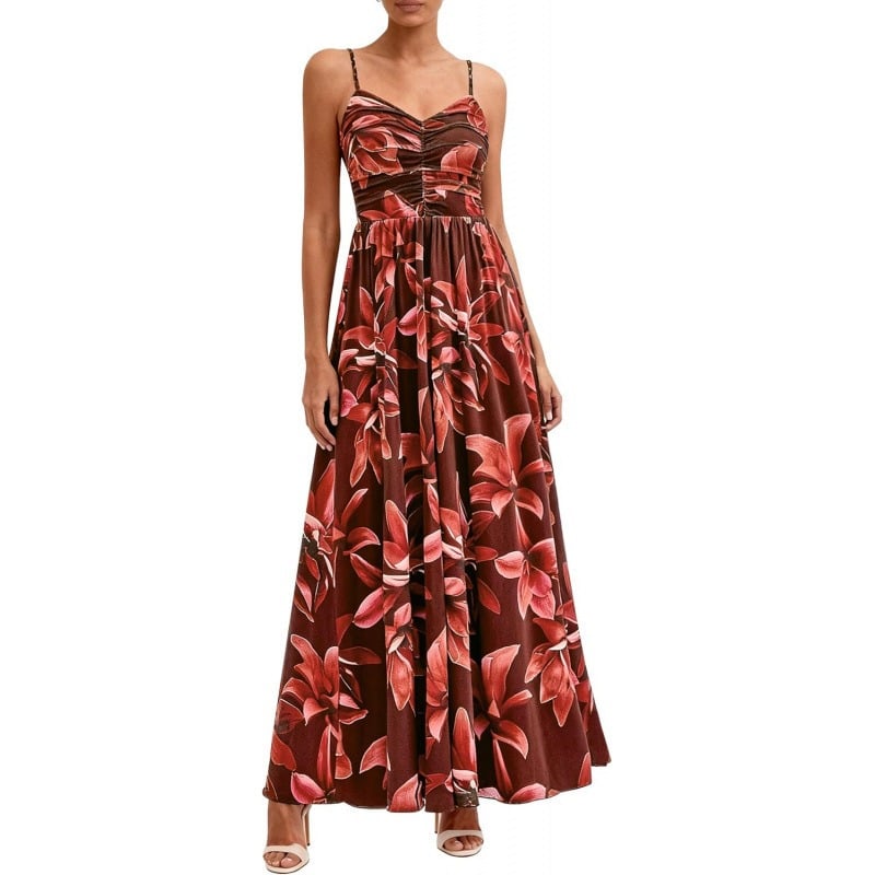 🌸 Floral Mesh Boho Maxi Dress for Women(Buy 2 Free Shipping)