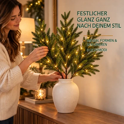 Beleuchtete Norfolk-Kiefernzweige – Set für selbstgemachte Weihnachtsdekoration