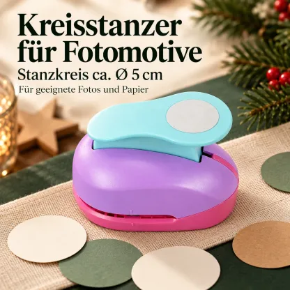 Kreisstanzer für runde Fotomotive, Stanzkreis ca. 5 cm