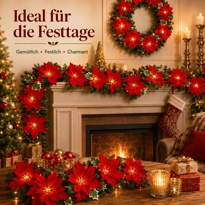🎄✨ Weihnachtsstern-LED-Lichtergirlande