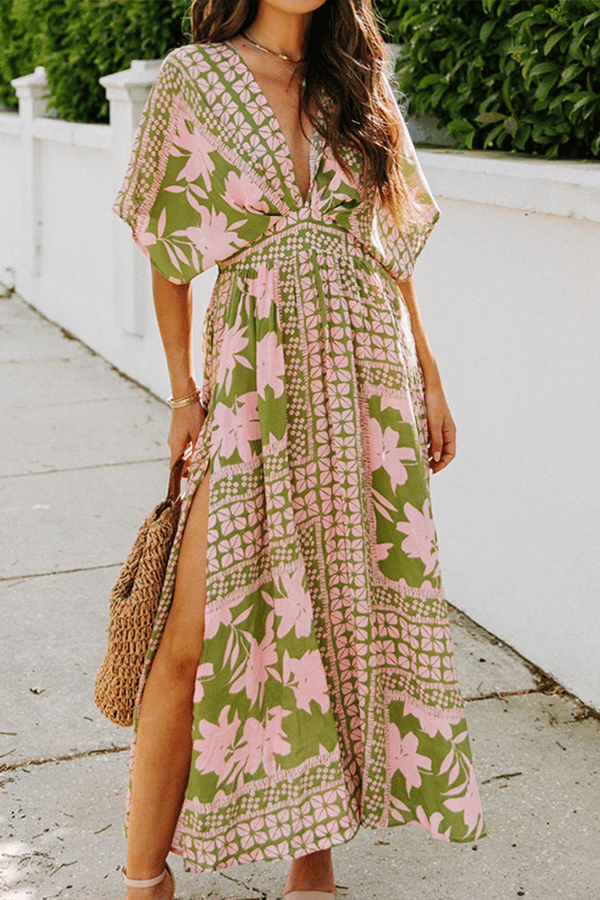 Women's Floral Print Boho Maxi Dress（Buy 2 Free Shipping）