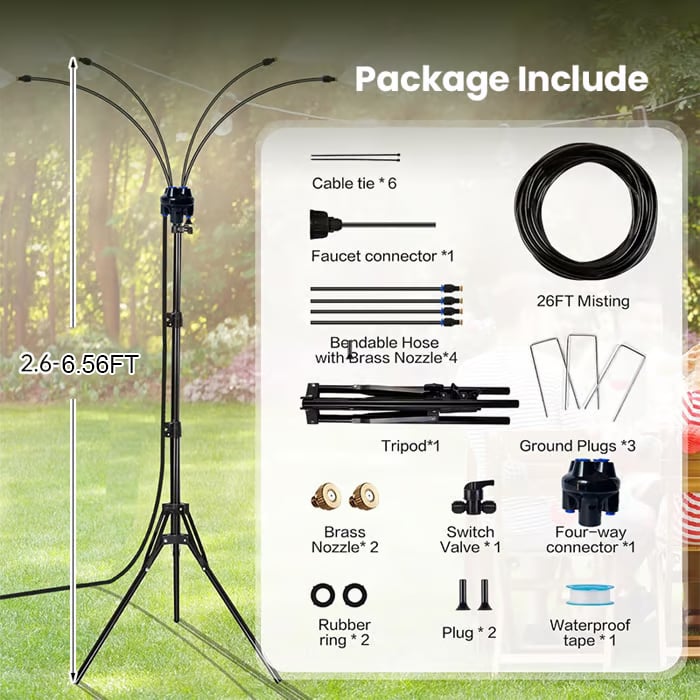 🌡 Portable Misting System – Cool Down 20°F Anytime, Anywhere 💧