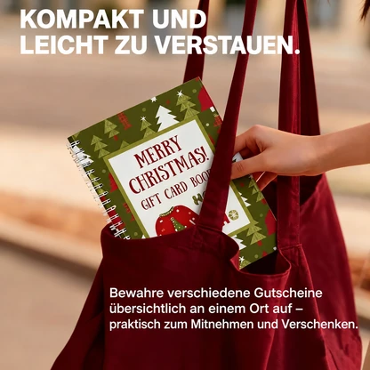 Weihnachtliches Geschenkkartenbuch voller fröhlicher Überraschungen