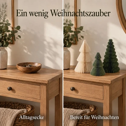Flach faltbare Waben-Weihnachtsbaum-Sets