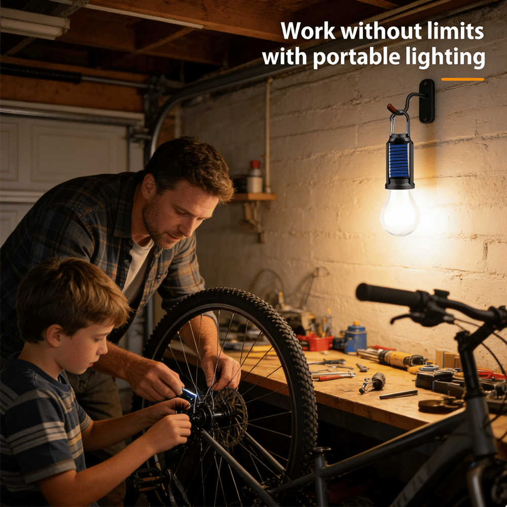 🌞 Solar Tent Camping Light Bulb