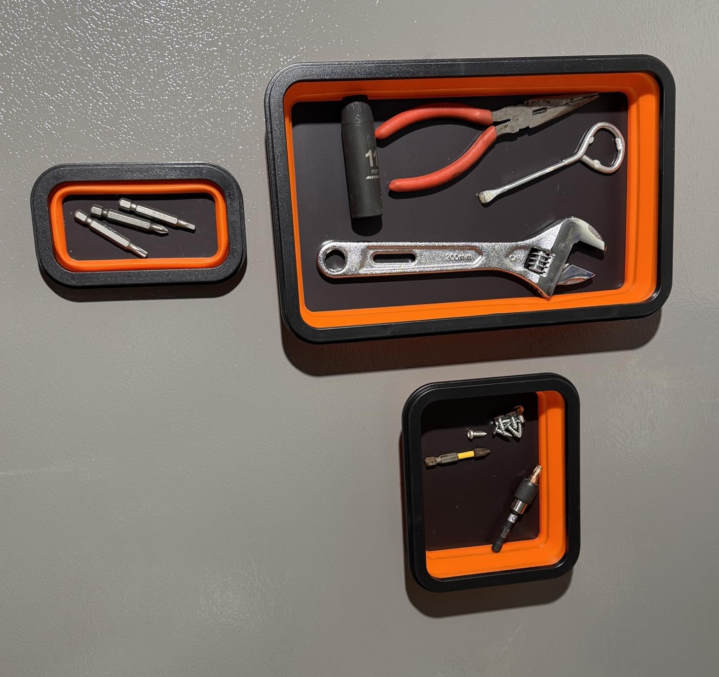 Good useful set of magnetic trays, just not going to replace your metal ones.