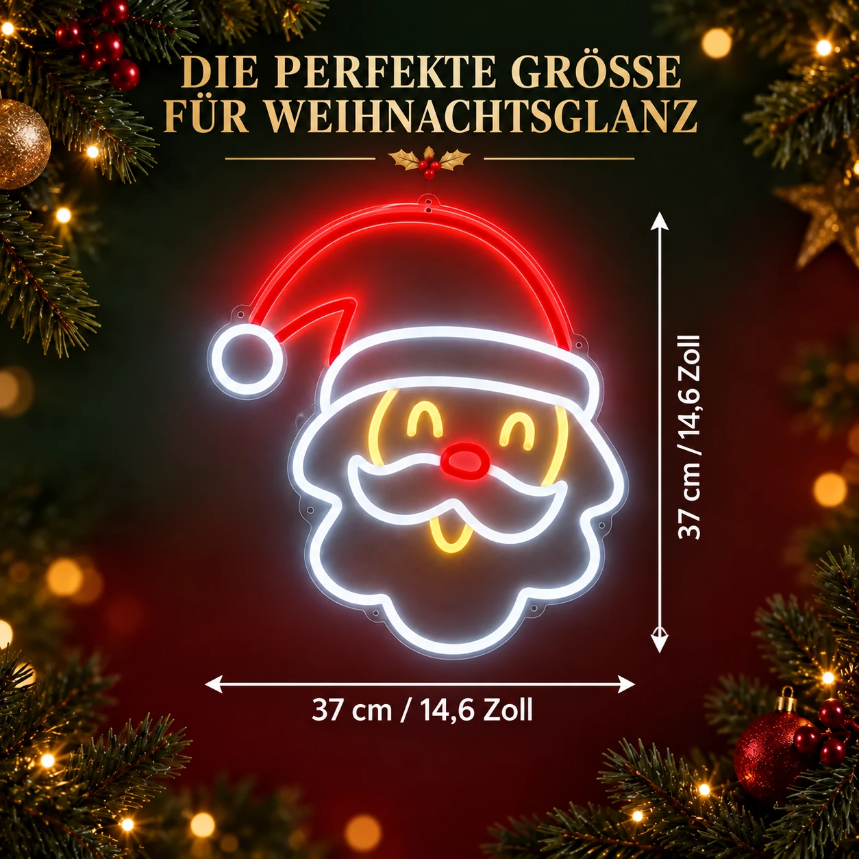 Santa Glow LED-Neon-Wandleuchte