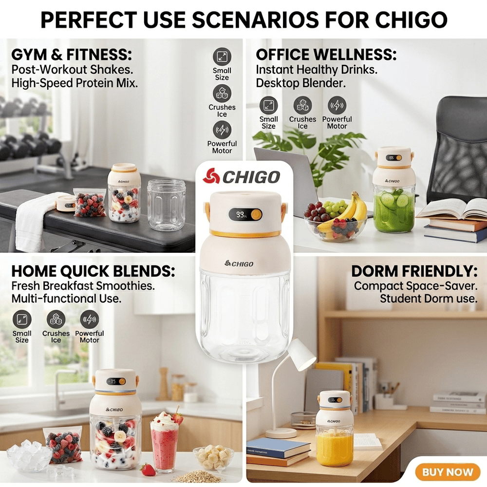 Portable Electric Juicer Cup 🥤 — Enjoy fresh, nutrient-rich smoothies anytime without cords or bulky blenders 🍓