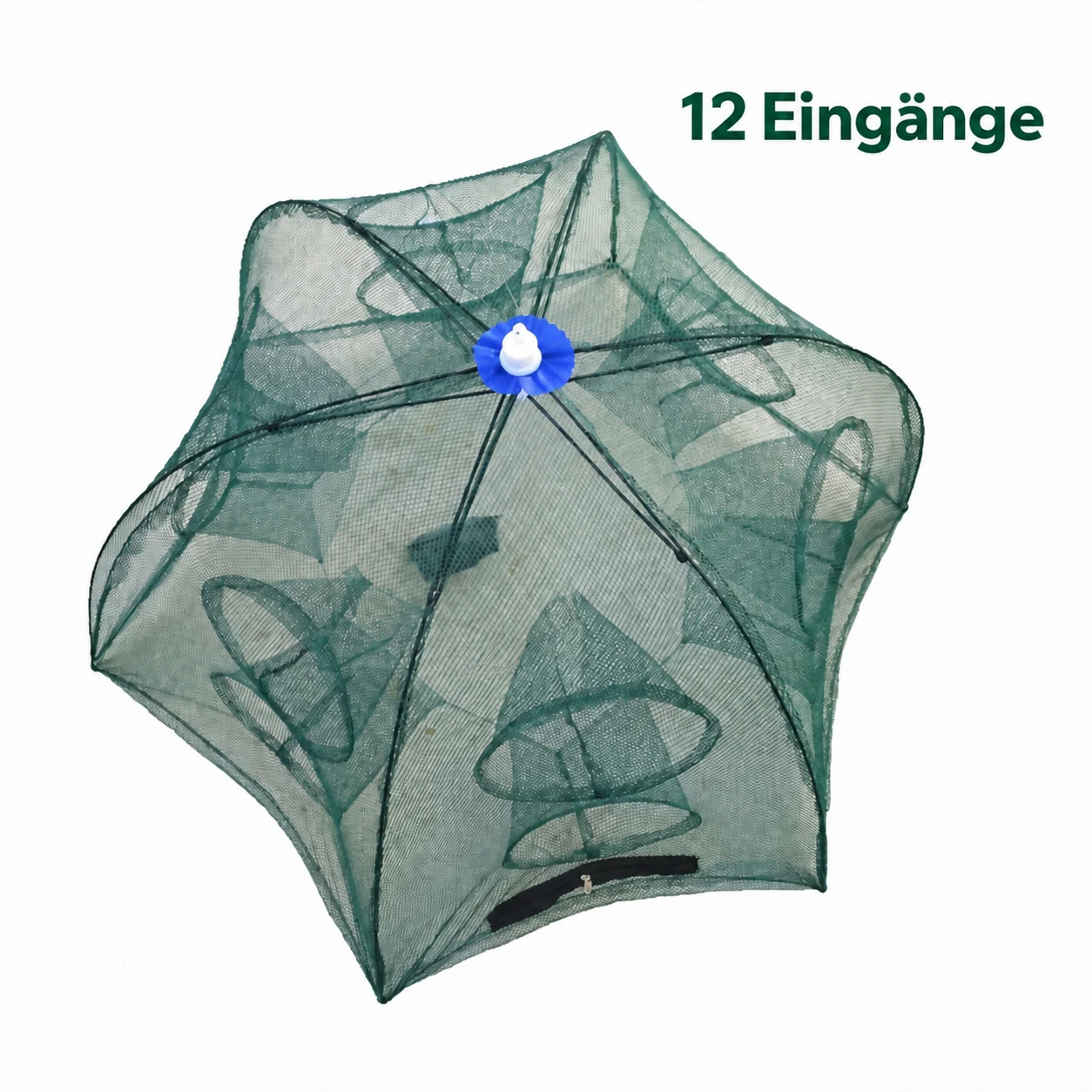 Faltbare Regenschirm-Fischreuse | Varianten mit 6–12 Eingängen