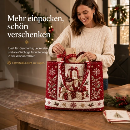Gesteppte Weihnachtstasche