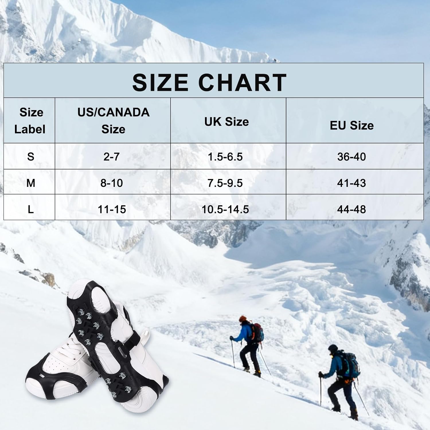 Slip-On Ice Traction Cleats