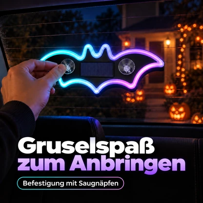 Halloween-LED-Licht mit Geist und Fledermaus fürs Autofenster