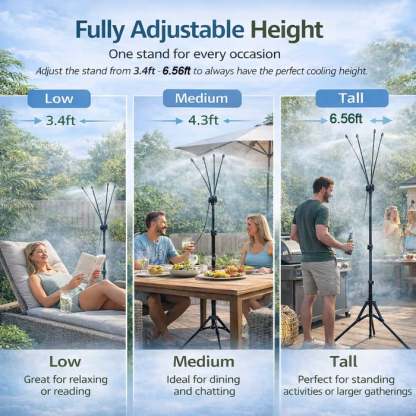 🌡 Portable Misting System – Cool Down 20°F Anytime, Anywhere 💧