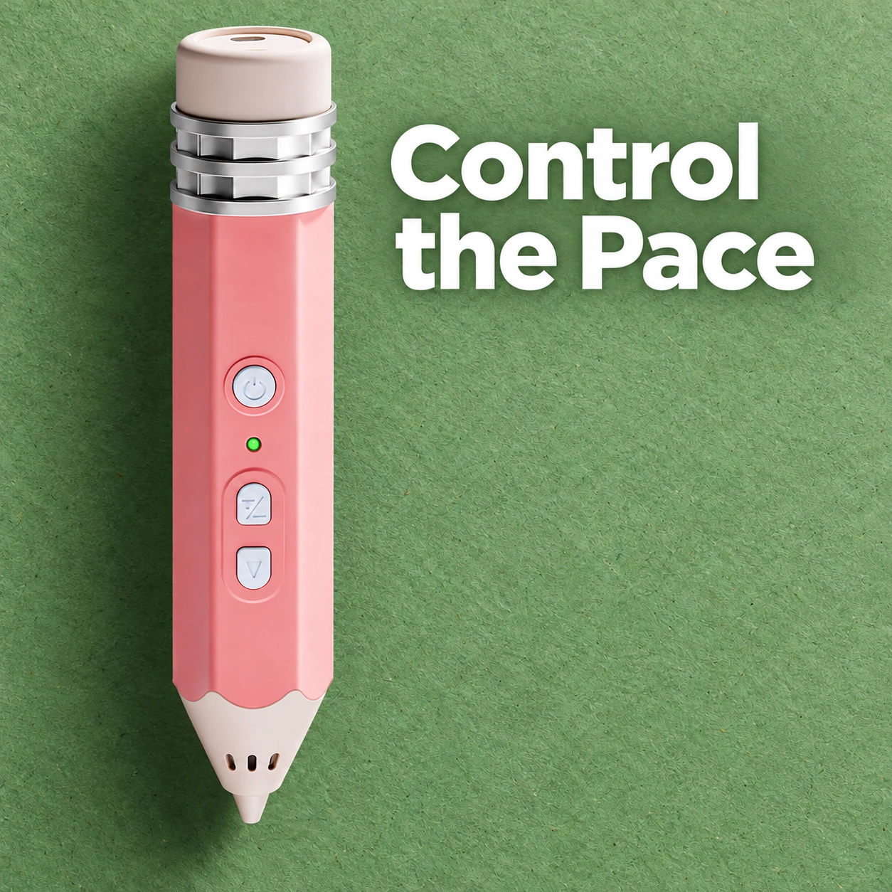Control buttons on the pink 3D pen