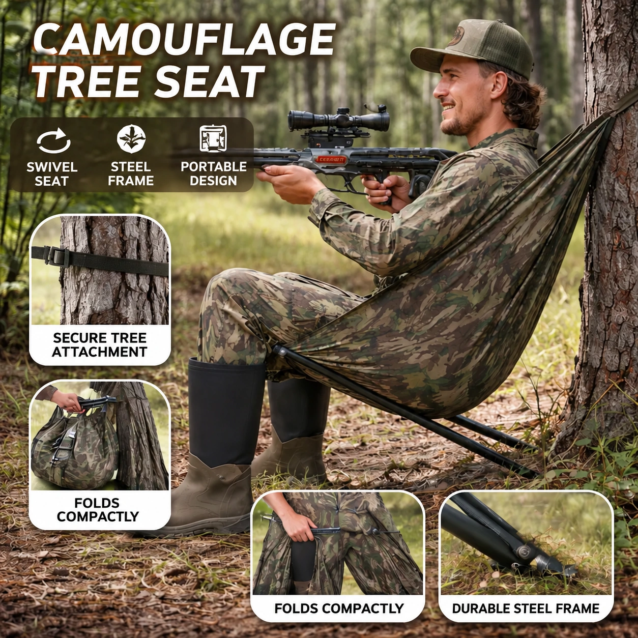 Portable Tree-Mounted Hunting Seat