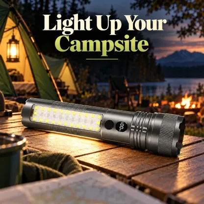 Flashlight with Side Light for a Clearer View in the Dark
