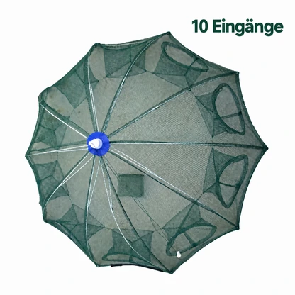 Faltbare Regenschirm-Fischreuse | Varianten mit 6–12 Eingängen