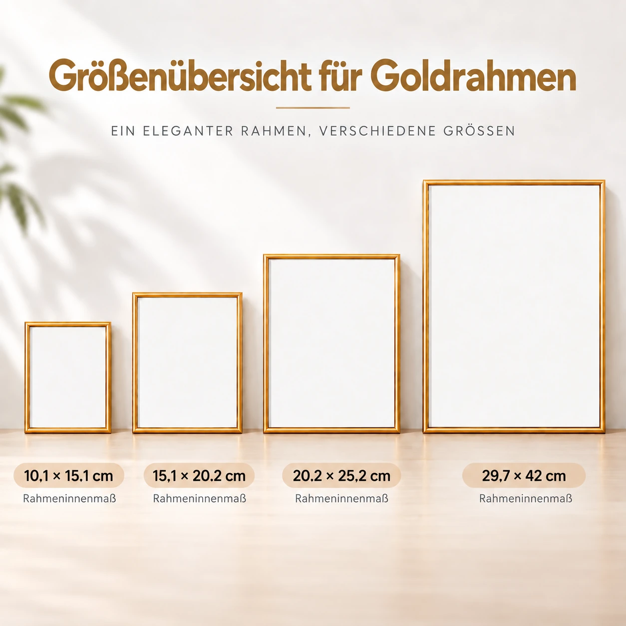 Aluminium-Bilderrahmen für die Weihnachts-Bilderwand – Titangold