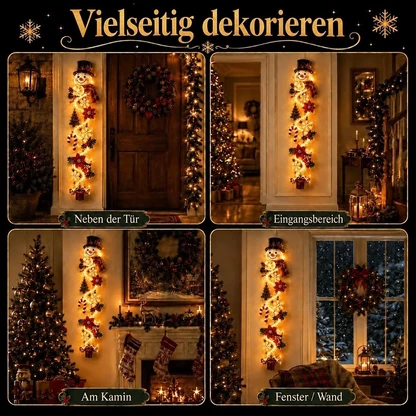 Leuchtender Weihnachts-Türhänger – beleuchtete vertikale Weihnachtsdekoration