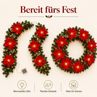 🎄✨ Weihnachtsstern-LED-Lichtergirlande