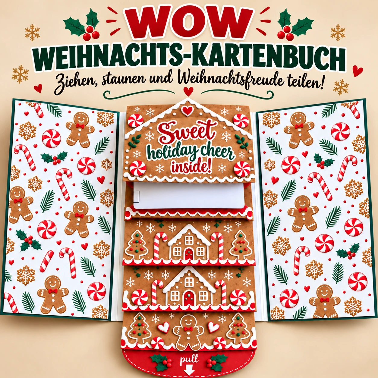 Weihnachtliches Überraschungsheft für Geschenkkarten