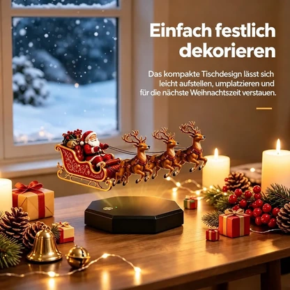 Schwebender Weihnachtsmannschlitten – magnetisch schwebende Weihnachtsdekoration
