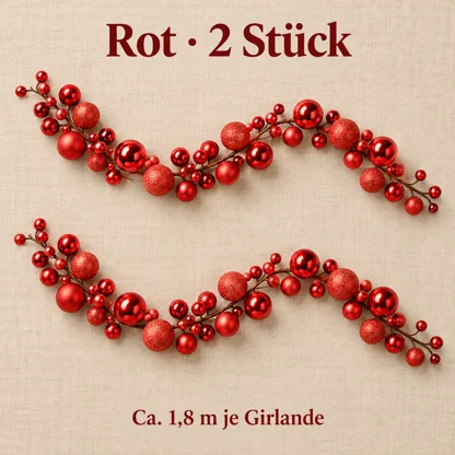Weihnachtskugel-Girlande – ca. 1,8 m