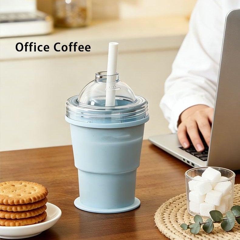 🥤 Portable Collapsible Silicone Cup & Drink Maker
