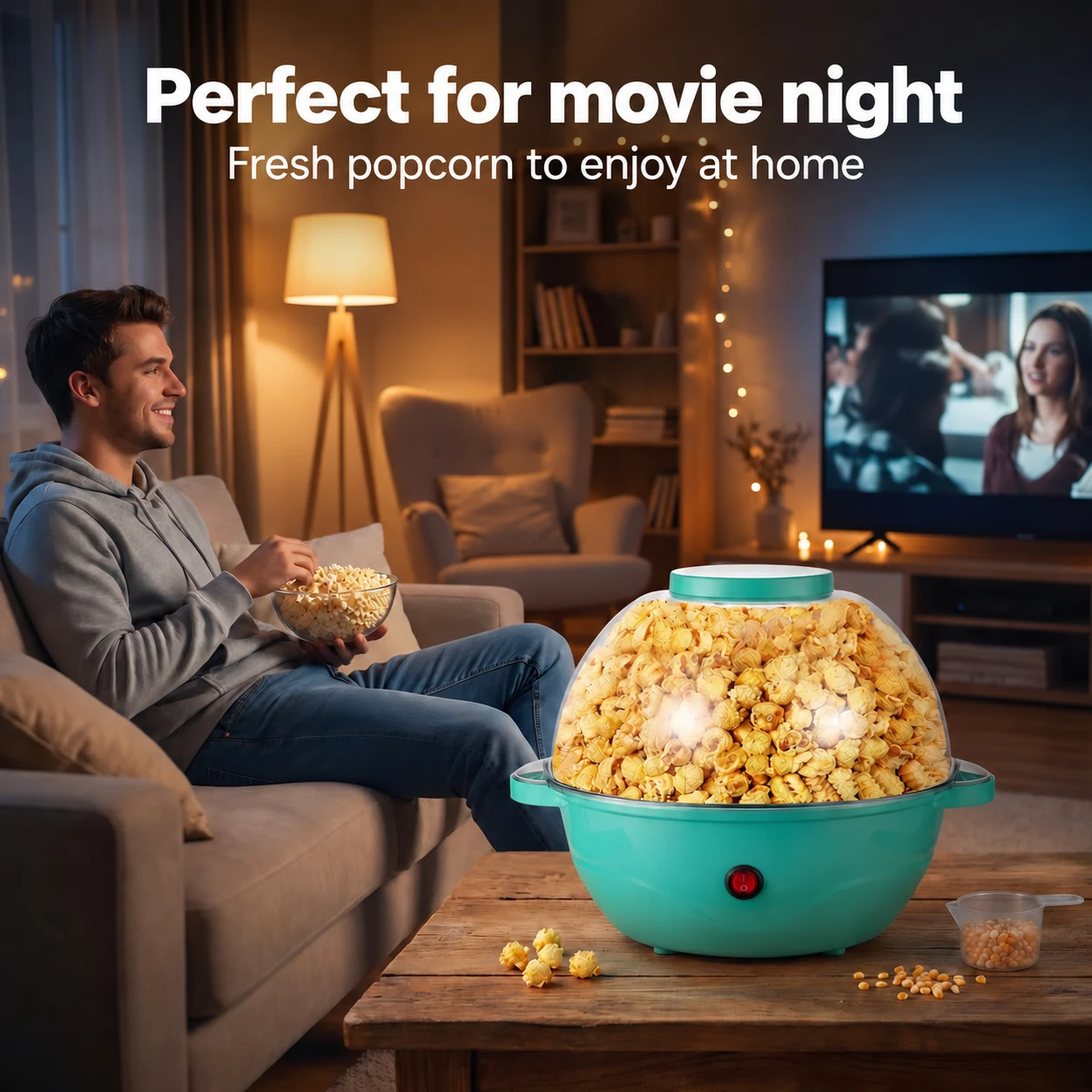 Automatic-Stirring Popcorn Maker – 500 W EU Version