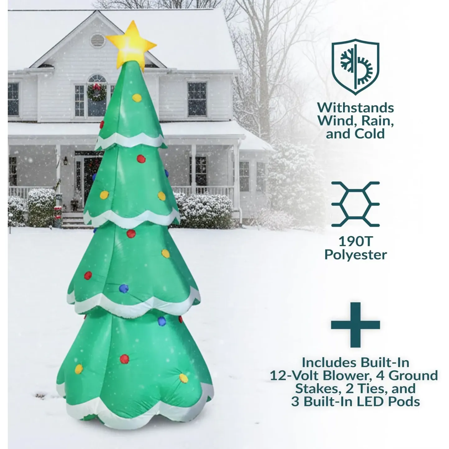 6.9 FT Lighted Inflatable Christmas Tree