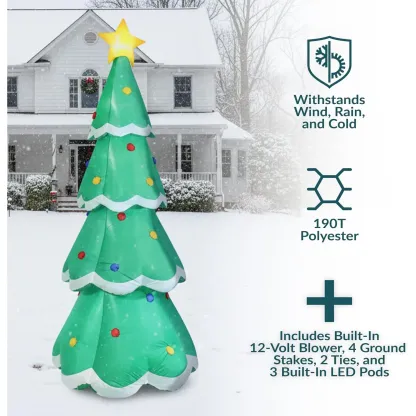 6.9 FT Lighted Inflatable Christmas Tree