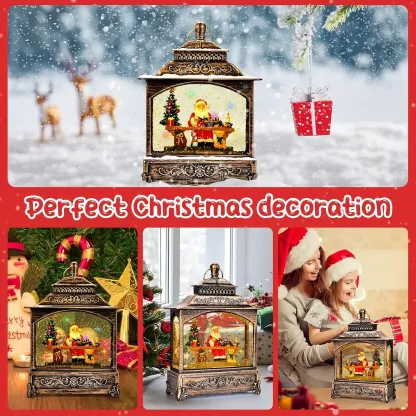 Christmas Musical Swirling Snow Lantern