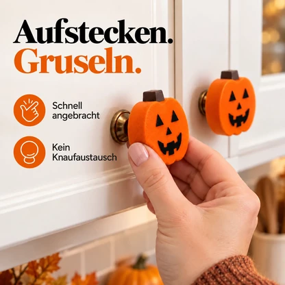 Halloween-Kürbisabdeckungen für Knäufe – 2-teiliges Set