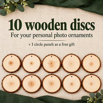 10 wooden discs