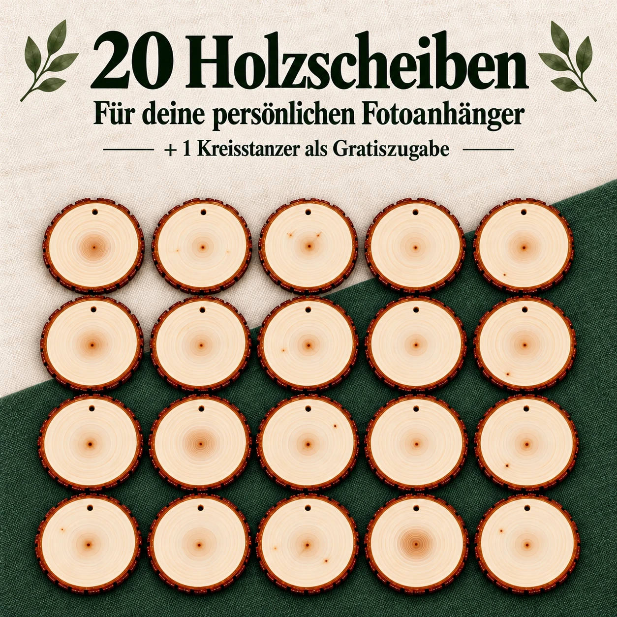 20 Holzscheiben
