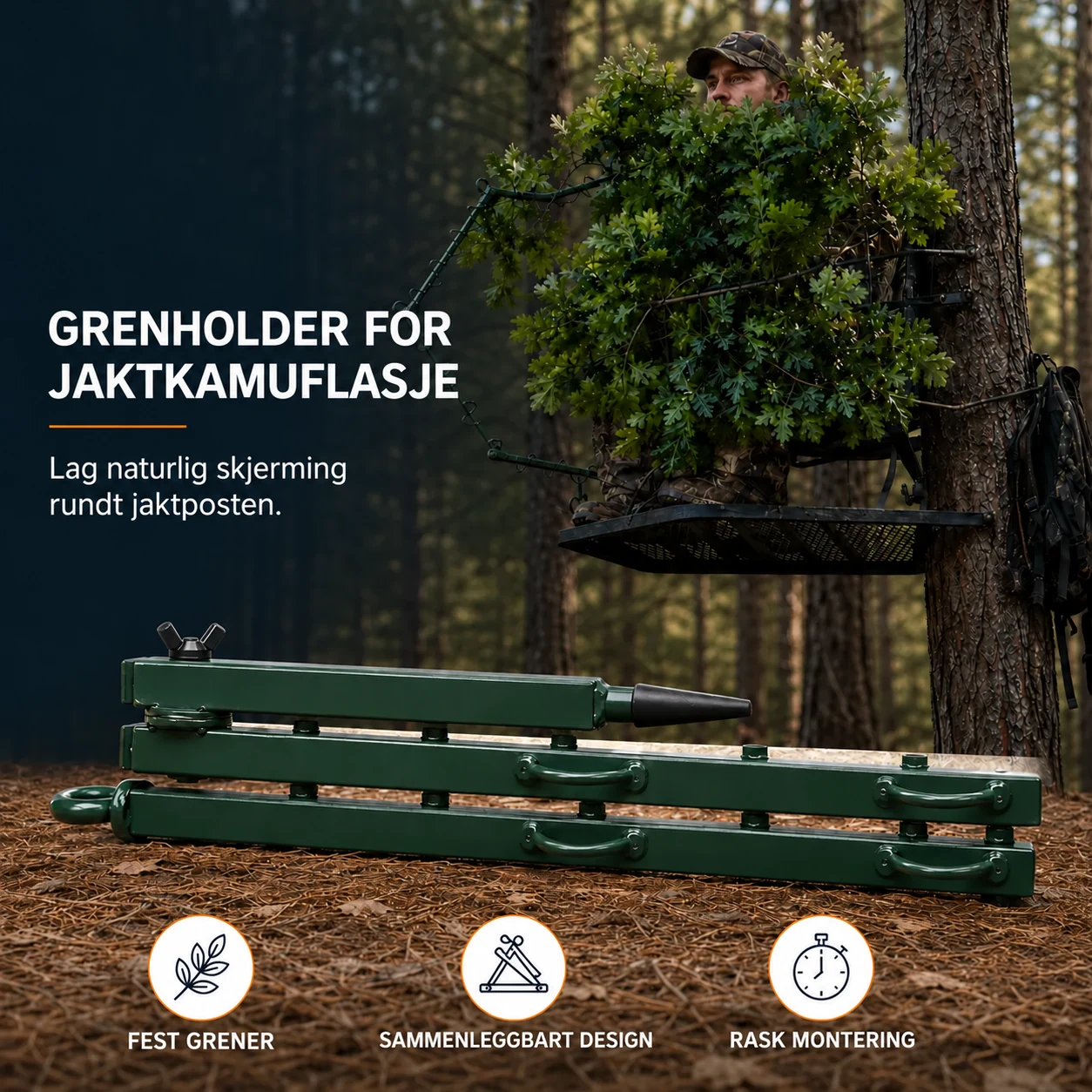 Grenholder for jaktkamuflasje