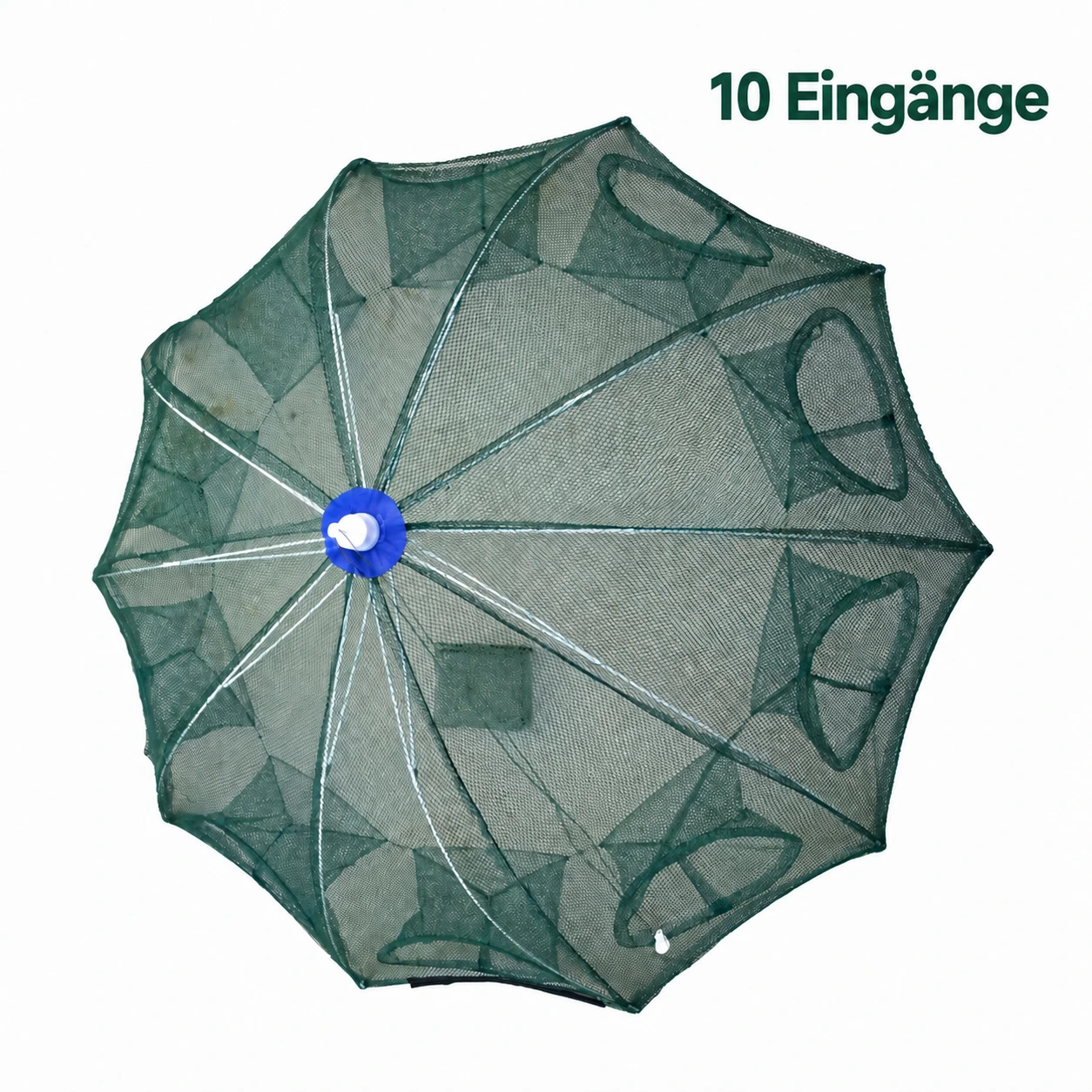 Faltbare Regenschirm-Fischreuse | Varianten mit 6–12 Eingängen