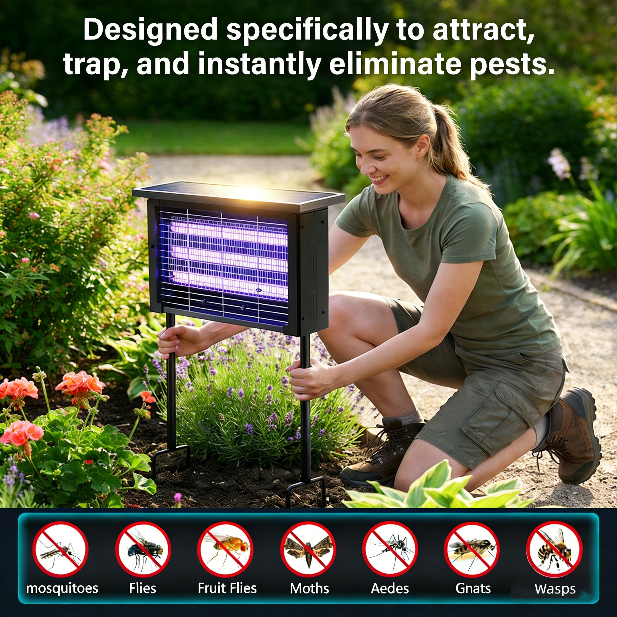 🦟 Solar Bug Zapper Outdoor-2