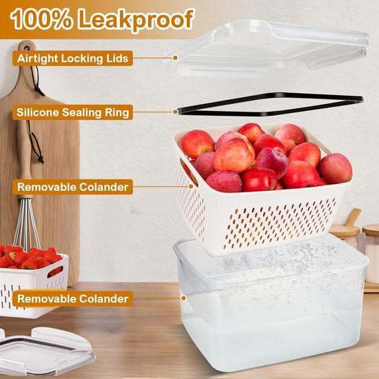 Food Storage Containers for Refrigerator Organization(3-6 PCS)