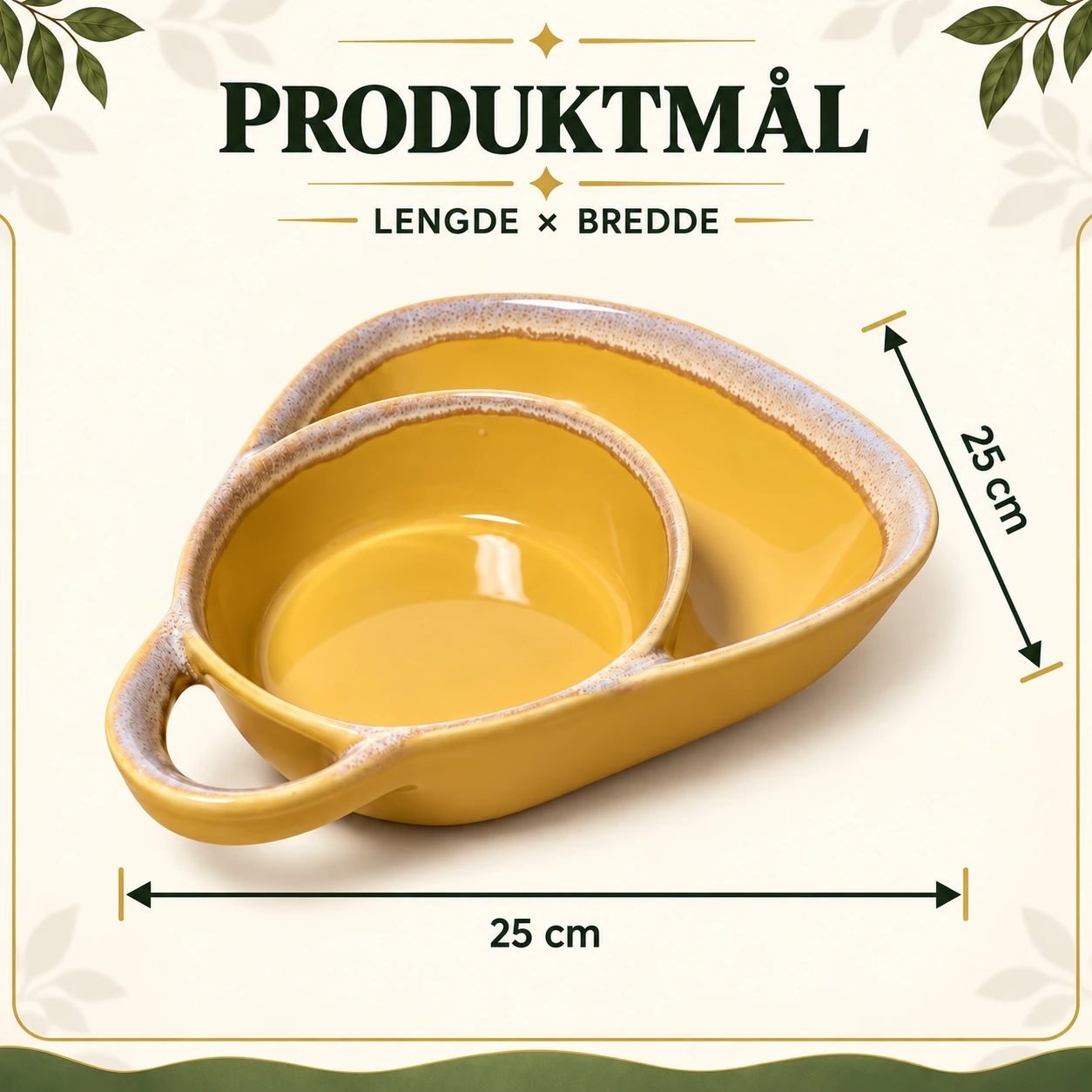 Keramikkskålens mål og proporsjoner