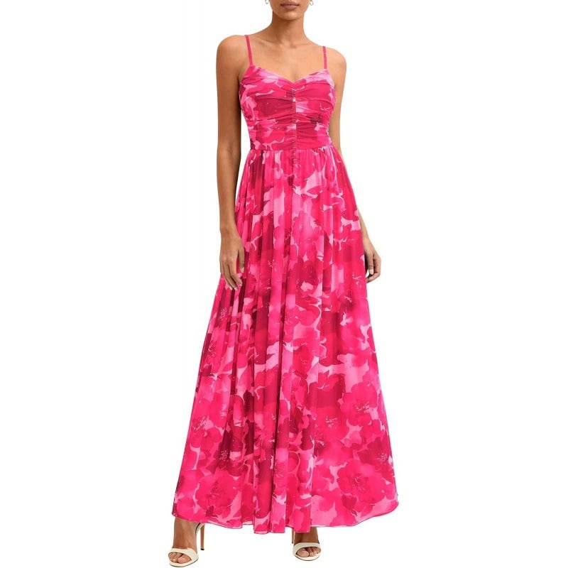 🌸 Floral Mesh Boho Maxi Dress for Women(Buy 2 Free Shipping)