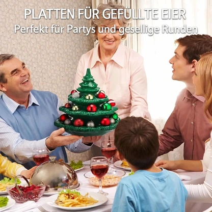 Festliche dreistöckige Weihnachtsbaum-Servierplatte