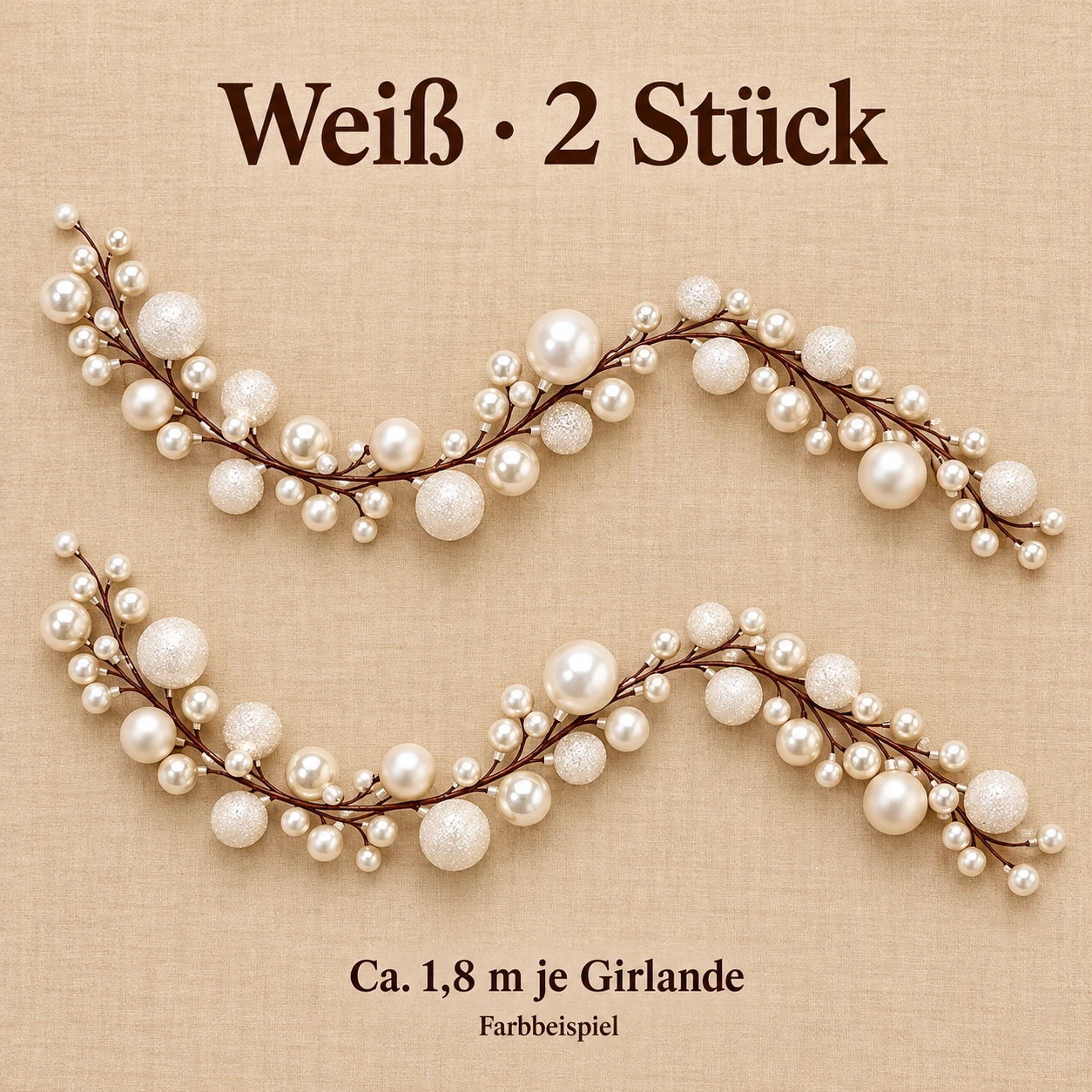 Weihnachtskugel-Girlande – ca. 1,8 m