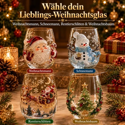 Magische Weihnachtskollektion mit 3D-Kunstgläsern