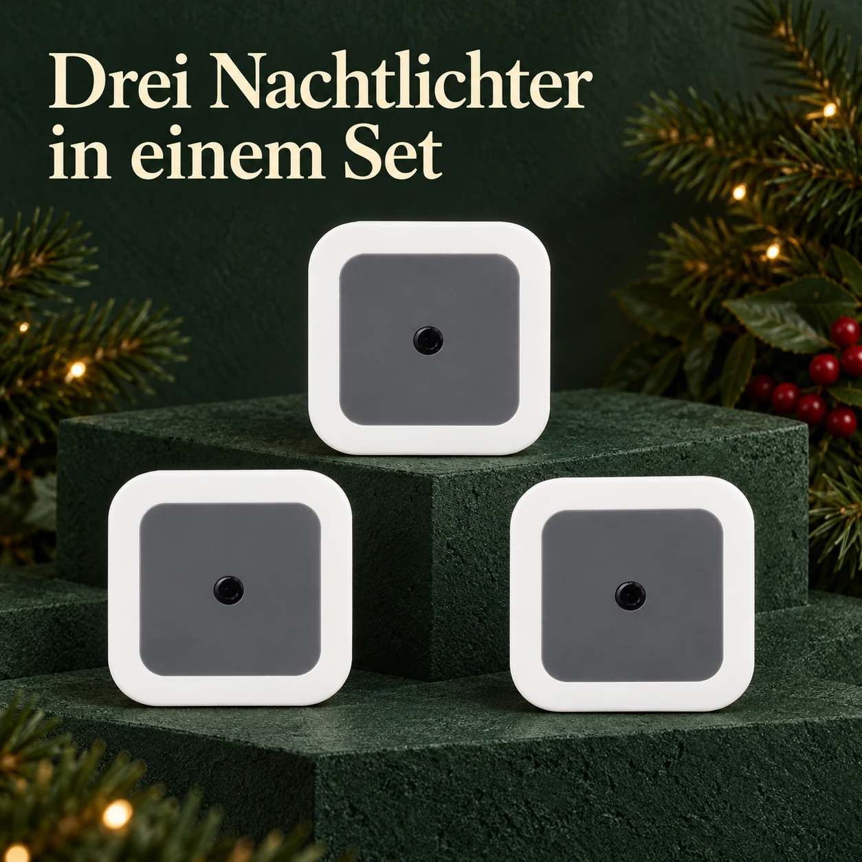 Lichtgesteuerte Steckdosen-Nachtlichter – EU-Ausführung