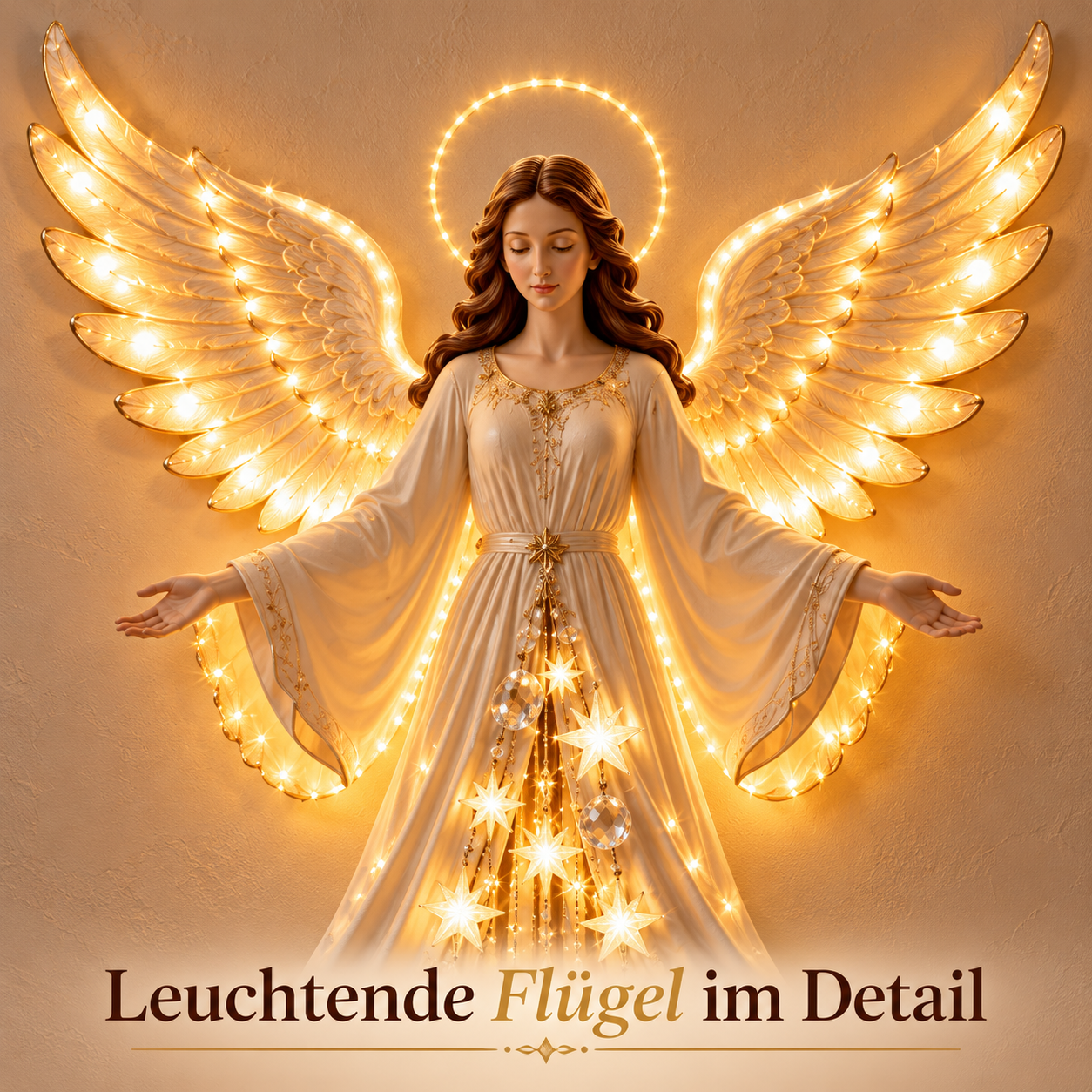 Detailansicht von Flügeln und Engelsfigur